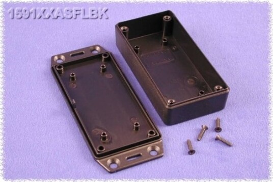Hammond Electronics 1591XXASFLBK 100 × 51 × 26 mm ABS Svart Kabinett