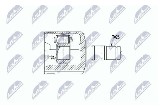 Nty Drivknute drivaksel NTY NPW VV 087 Nty Drivknute drivaksel NTY NPW VV 087