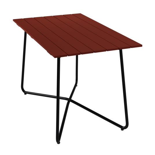 B25A Bord 70x120 cm Mørkerød / Sort B25A Bord 70x120 cm Mørkerød / Sort