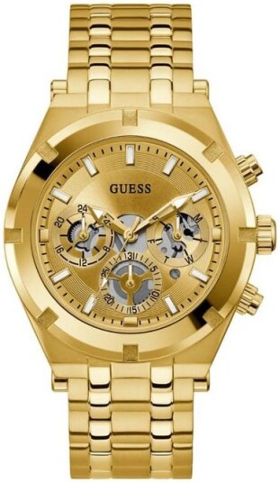 Guess Herreklokke GW0260G4 Continental Gull/Gulltonet stål Ø44 mm