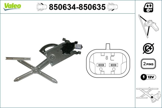 Vindusheis VALEO 850634 Vindusheis VALEO 850634