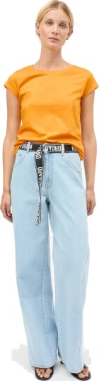 Mads Nørgaard Fine Jersey Teasy Tee Fav Orange XS Mads Nørgaard Fine Jersey Teasy Tee Fav Orange XS
