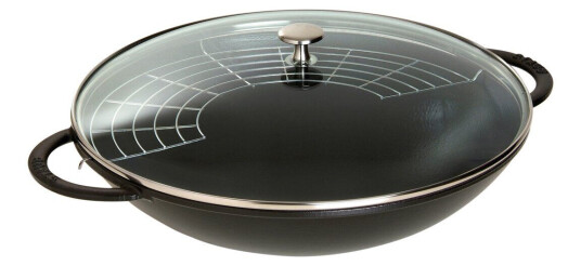 STAUB Wok med glasslokk Ø37 cm 5,7 L Svart