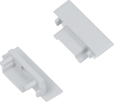 1 stk. Endestykke GROOVE14.V2 Med hull grå 1 stk. Endestykke GROOVE14.V2 Med hull grå