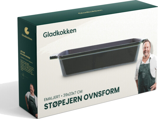Gladkokken Støpejernsform 39x23x7 cm Gladkokken Støpejernsform 39x23x7 cm