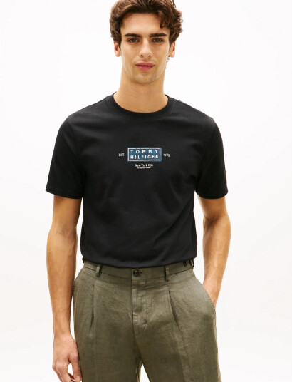 Tommy Hilfiger Heritage Label Tee Black XL