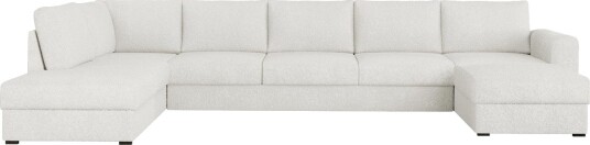 Taberk Sofa med Sjeselong og Divan 5 seter   Hvit