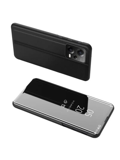 Hurtel Clear View Case Cover for Xiaomi Redmi Note 12 5G / Poco X5 5G Flip Cover Black