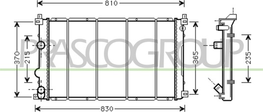 PRASCO DS960R003 Radiator motorkjøling