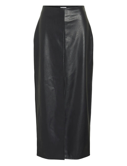 Vila Vidagmar Hw Coated Skirt/R Black 38