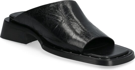 MIISTA Alendra Black Asymmetric Sandals BLACK 41