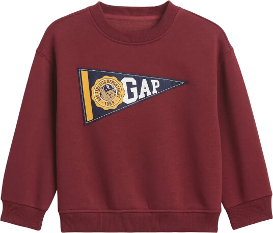 GAP Baby & Toddler Vintagesoft Varsity Logo Sweatshirt Burgundy 92 GAP Baby & Toddler Vintagesoft Varsity Logo Sweatshirt Burgundy 92