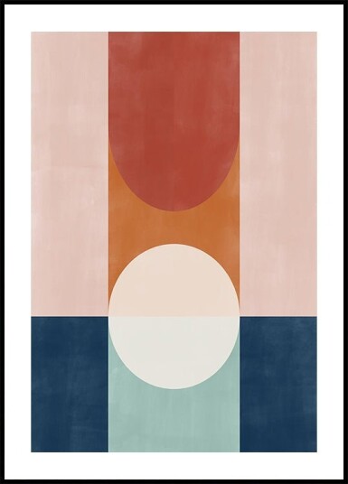 Abstract Design With Geometric Shapes Plakat / 21x30cm