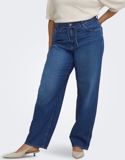 ONLY Carmakoma Cargianna Mw Straight Dnm Box Noos Navy 44 x 30