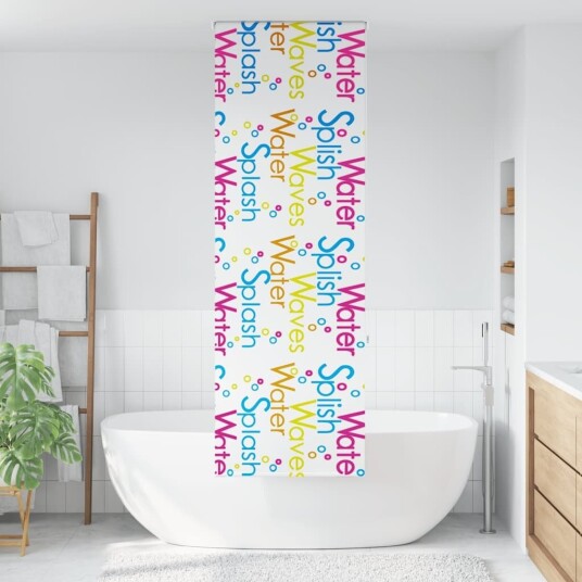 Dusjrullgardin 70x240 cm Stoff Bredde 66 cm