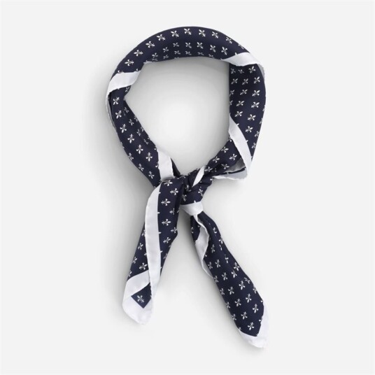Neck Scarf Silk Blue W Gigli
