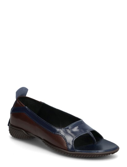 MIISTA Loma Brown And Navy Thonge Ballerinas Brown 37 MIISTA Loma Brown And Navy Thonge Ballerinas Brown 37