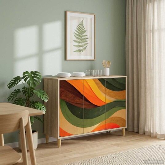 vidaXL Serviesskap BONN Sonoma 102 x 33 x 75 cm Konstruert tre