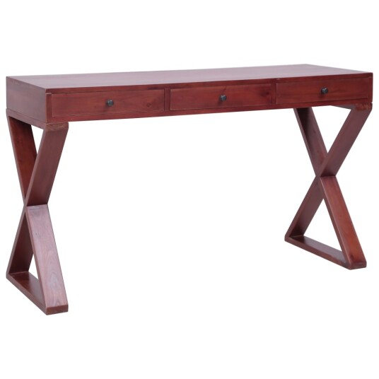  Databord brun 132x47x77 cm heltre mahogni
