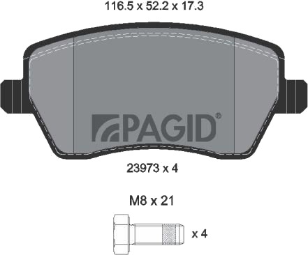 PAGID T1399N Bremseklosser PAGID T1399N Bremseklosser