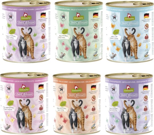 Granatapet Våtfôr Delicatessen Prøvepakke Smakspakke I 6 X 800 G