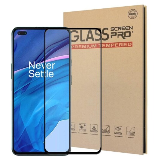 INCOVER OnePlus Nord Herdet Glass - Case Friendly - Skjermbeskytter - Svart Ramme