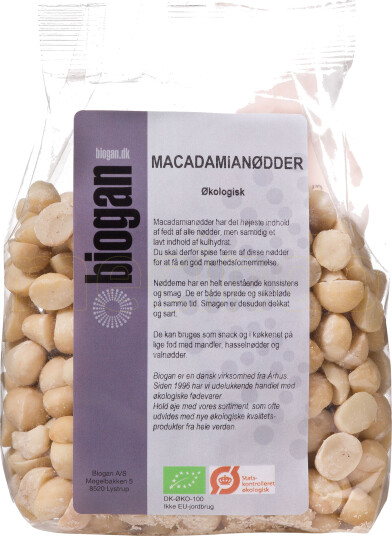 Biogan Macadamianøtter rå 400g