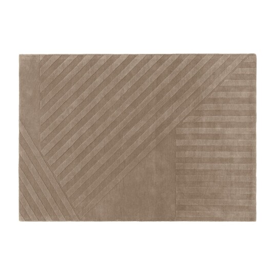 NJRD Levels ullteppe stripes grå 170 x 240 cm