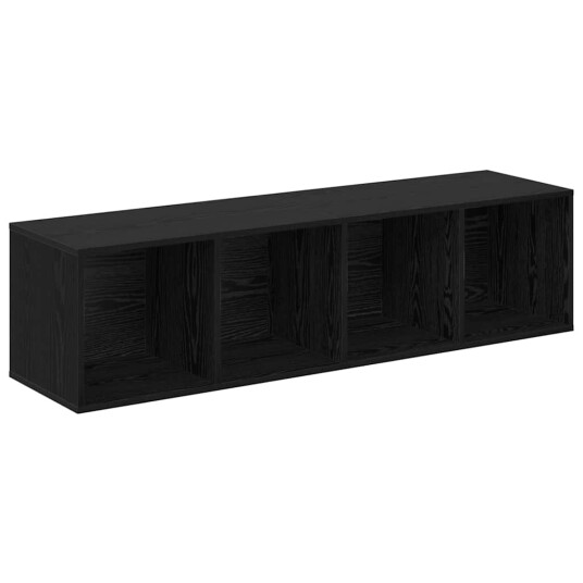 TV skap 4 pcs Svart 37 x 37 x 142.5 cm Konstruert tre TV skap 4 pcs Svart 37 x 37 x 142.5 cm Konstruert tre