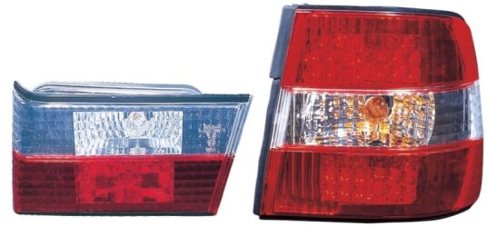 Depo Baklyktesett E 34  klarglass LED hvit  blink Lagersalg !! 444 1927FXAE