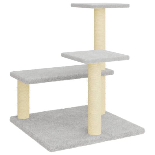 Vidaxl Kattetre Med Klorestolper I Sisal LysegrÄ 61 cm Vidaxl Kattetre Med Klorestolper I Sisal LysegrÄ 61 cm