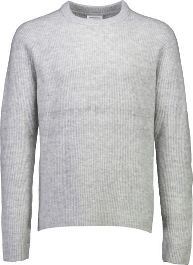 Lindbergh Rib Knitted L/S O Neck Sweater   GREY MEL   L