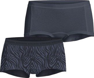 Björn Borg Truser 2P Double Everyday Cotton Boxer Shorts Svart/Grå bomull Medium Dame