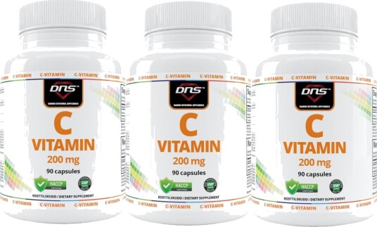 3 pack C Vitamin 200 mg 3 x 90 kapsler 3 pack C Vitamin 200 mg 3 x 90 kapsler