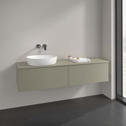 Villeroy & Boch  Antao Servantskap med 2 skuffer 160x50x36 cm u/lys Steingrå Matt