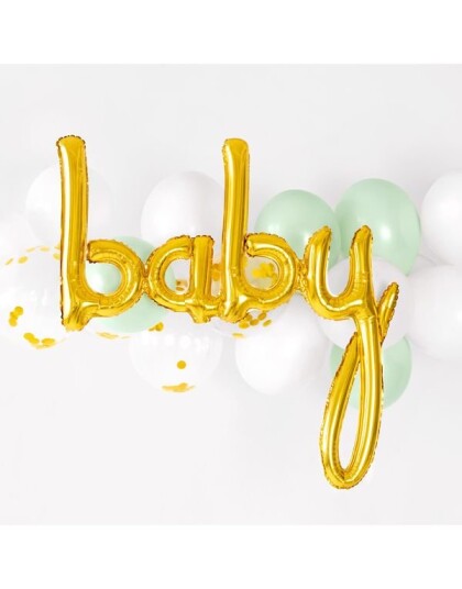 Baby Gullfarget Folieballong 75,5x73,5 cm