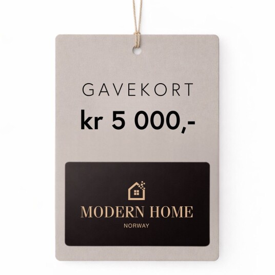 Modernhome Gavekort 5000 kroner Brun