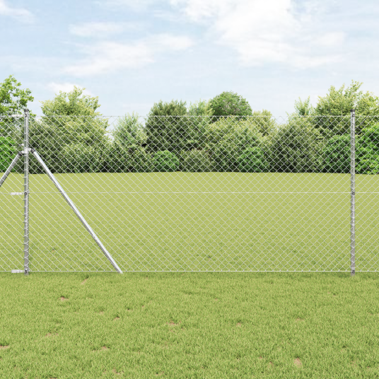 Kjedelink gjerde 1,4x10 m Galvanisert stål Kjedelink gjerde 1,4x10 m Galvanisert stål