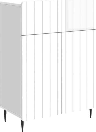 Serviesskap Høgglans hvit 66 x 34,5 x 92 cm Konstruert tre