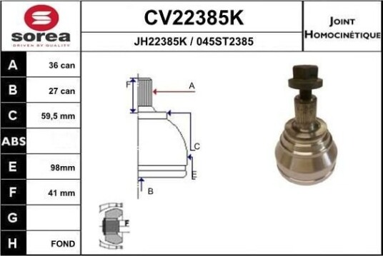 Drivledd EAI CV22385K Drivledd EAI CV22385K
