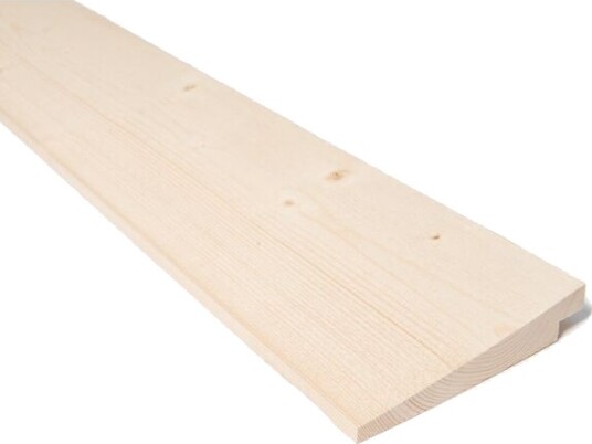 Standardsortiment Kledning skrå profilert ubehandlet gran 19x148 mm klasse 1 natur