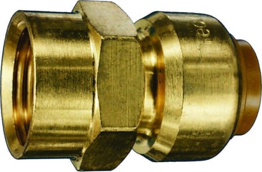 Tectite Classic Union m/innv. gjenger 12 mm x 3/8", Messing