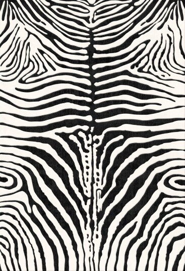 Wilton teppe Zebra svart/hvit Størrelse: 160 x 230 cm