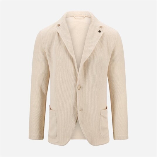 Gran Sasso Blazer Jacket Cotton Linen Panna