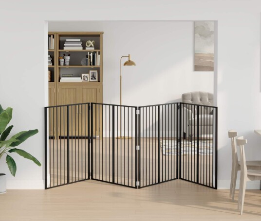 Vidaxl Hundeluke 4 Stk. Svart 100 X 100 cm Galvanisert Stål