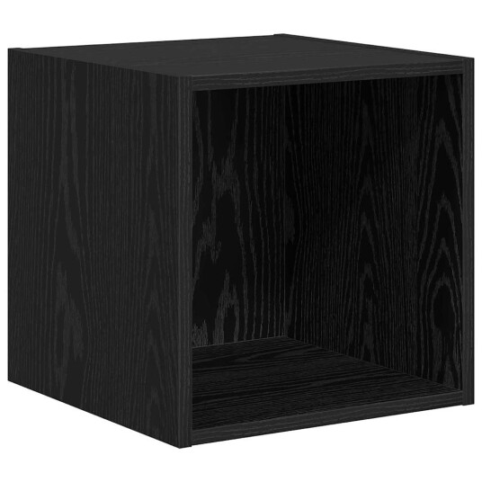 TV benk sett 2 pcs Svart eik 37 x 37 x 142.5 cm Konstruert tre TV benk sett 2 pcs Svart eik 37 x 37 x 142.5 cm Konstruert tre