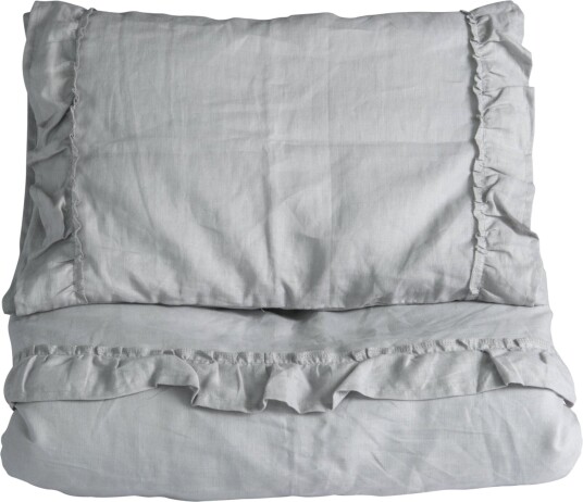 NG Baby Sengesett 130x100 Mood Ruffles Light Grey NG Baby Sengesett 130x100 Mood Ruffles Light Grey
