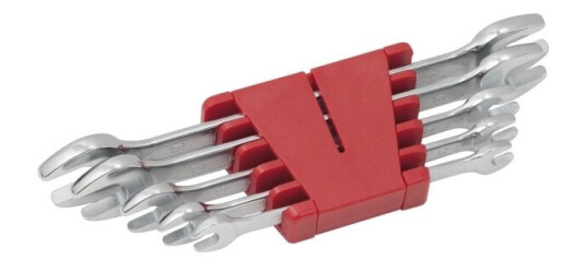 Ks Tools 517.0145, Kromvanadiumstål, Kromfarget, 8X9,10X11,12X13,16X17,18X19, 465 G, 5 Stykker