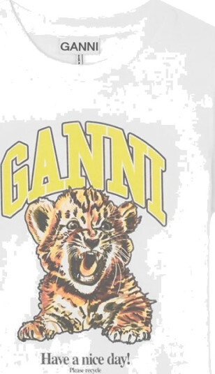 Ganni Dame Topper Hvit S,