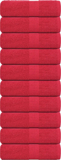 vidaXL Gjestehåndklær FROGN 10 stk rød 30x50 cm 360 gsm vidaXL Gjestehåndklær FROGN 10 stk rød 30x50 cm 360 gsm